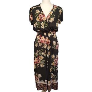 Angie Jumper Dark Green Floral M